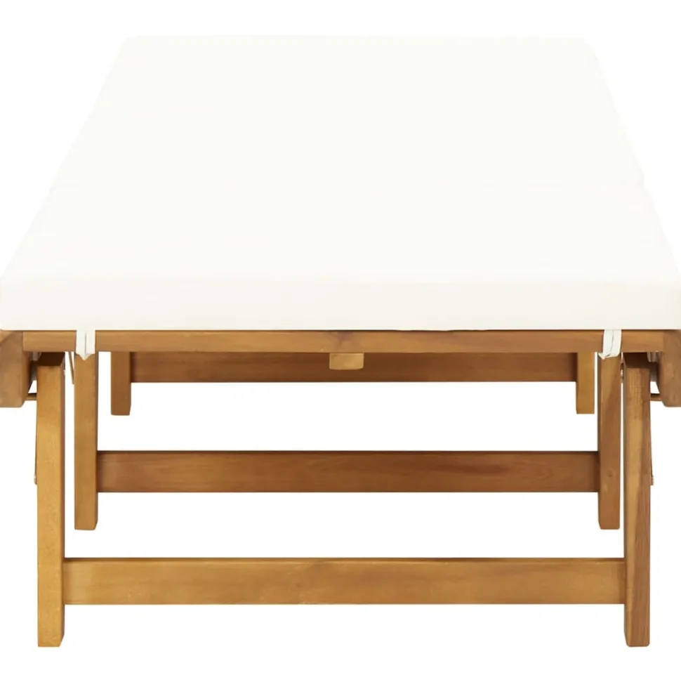MAISON EXCLUSIVE - Chaise longue pliante avec coussin bois d'acacia solide