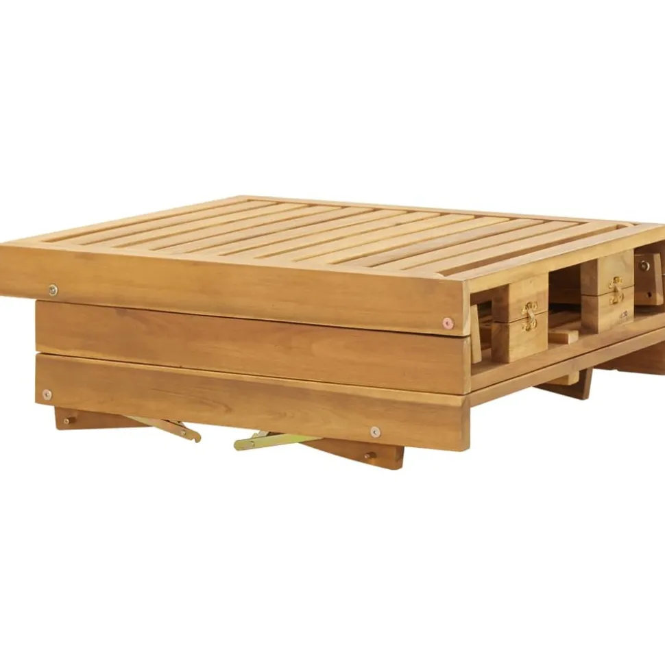 MAISON EXCLUSIVE - Chaise longue pliante avec coussin bois d'acacia solide