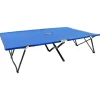 MAISON EXCLUSIVE - Chaise longue pliable 2 places bleu acier