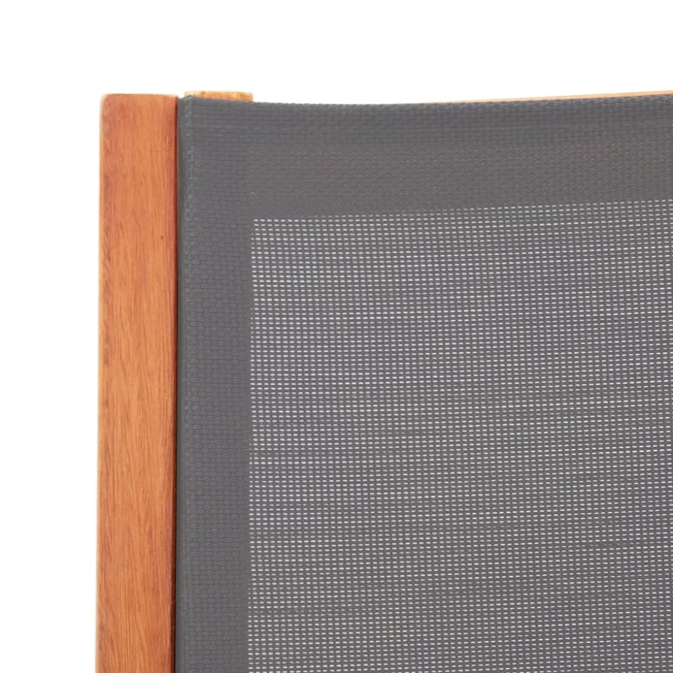 MAISON EXCLUSIVE - Chaise de jardin et repose-pied gris eucalyptus et textilène