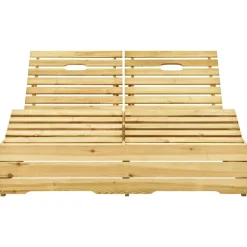 MAISON EXCLUSIVE - Chaise longue double et coussins bleu bois de pin imprégné