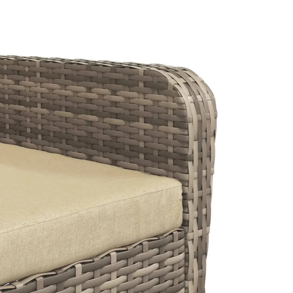 MAISON EXCLUSIVE - Chaise de jardin avec tabouret marron clair résine tressée