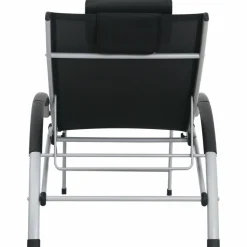 MAISON EXCLUSIVE - Chaise longue aluminium et textilène noir