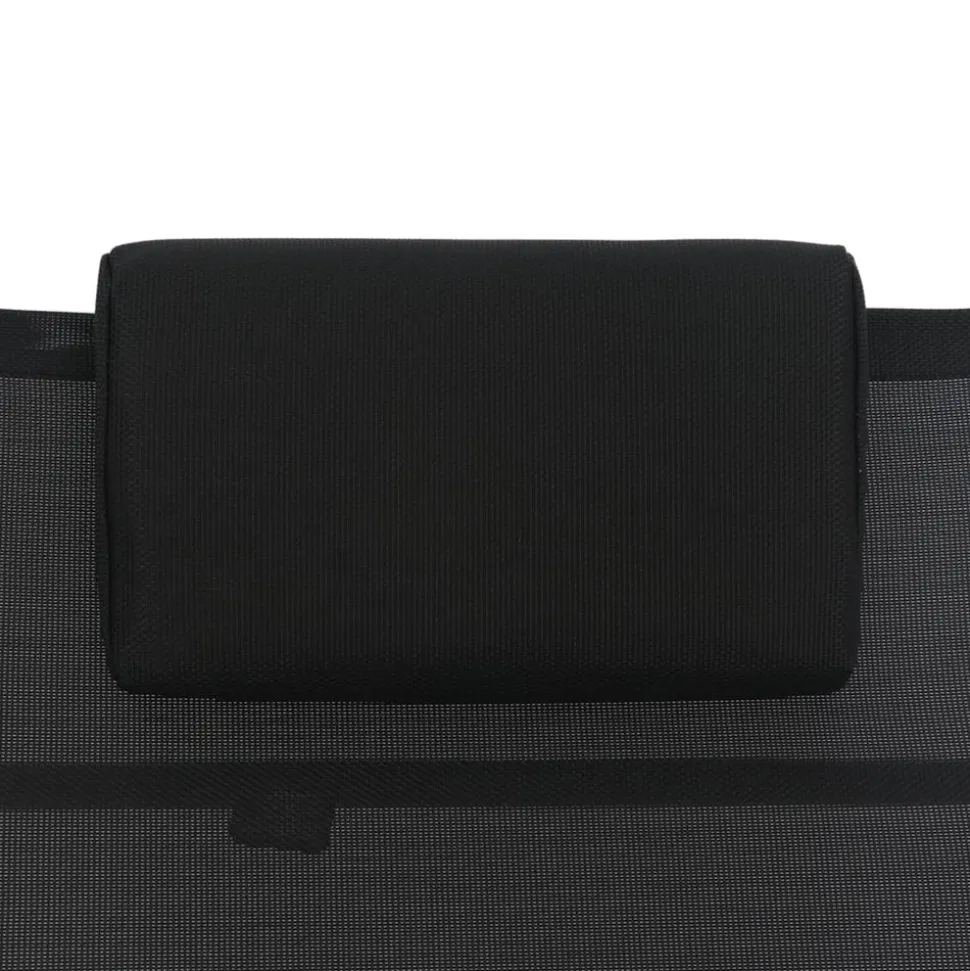 MAISON EXCLUSIVE - Chaise longue aluminium et textilène noir
