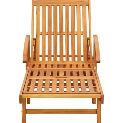 MAISON EXCLUSIVE - Chaise longue de jardin avec coussin bois d'acacia solide