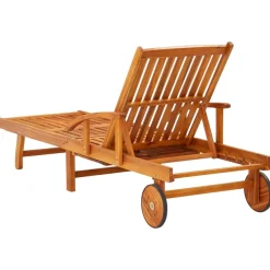 MAISON EXCLUSIVE - Chaise longue de jardin avec coussin bois d'acacia solide