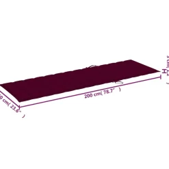 MAISON EXCLUSIVE - Chaise longue de jardin 2 places avec coussins acacia solide