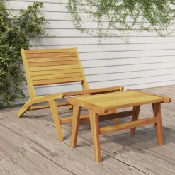 MAISON EXCLUSIVE - Chaise de jardin avec repose-pieds bois de teck solide