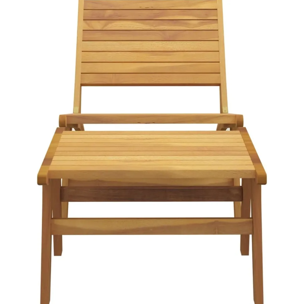 MAISON EXCLUSIVE - Chaise de jardin avec repose-pieds bois de teck solide
