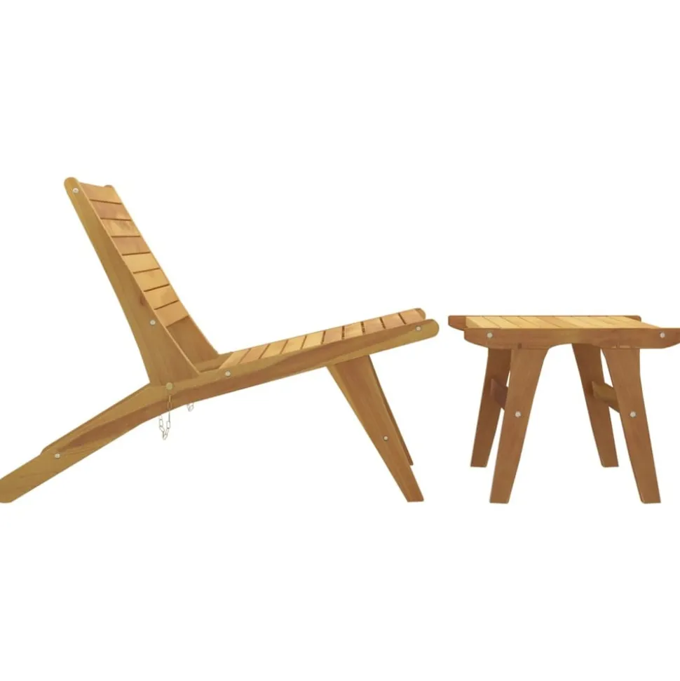MAISON EXCLUSIVE - Chaise de jardin avec repose-pieds bois de teck solide