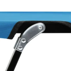 MAISON EXCLUSIVE - Chaise longue pliable 2 places bleu acier