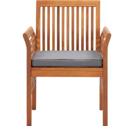 MAISON EXCLUSIVE - Chaise à dîner de jardin avec coussin bois d'acacia massif