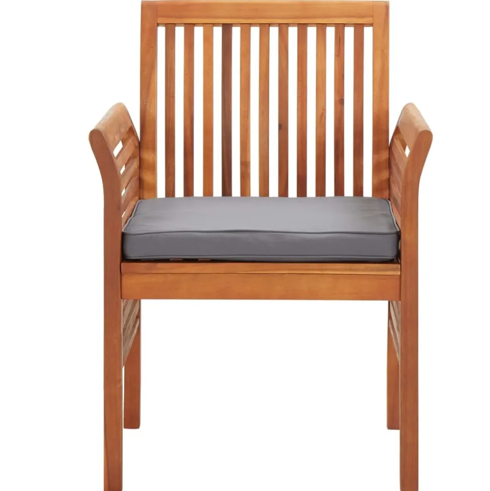 MAISON EXCLUSIVE - Chaise à dîner de jardin avec coussin bois d'acacia massif