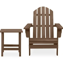 MAISON EXCLUSIVE - Chaise de jardin adirondack avec table bois de sapin marron