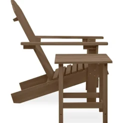 MAISON EXCLUSIVE - Chaise de jardin adirondack avec table bois de sapin marron