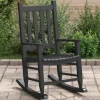 MAISON EXCLUSIVE - Chaise à bascule enfants noir bois de peuplier massif
