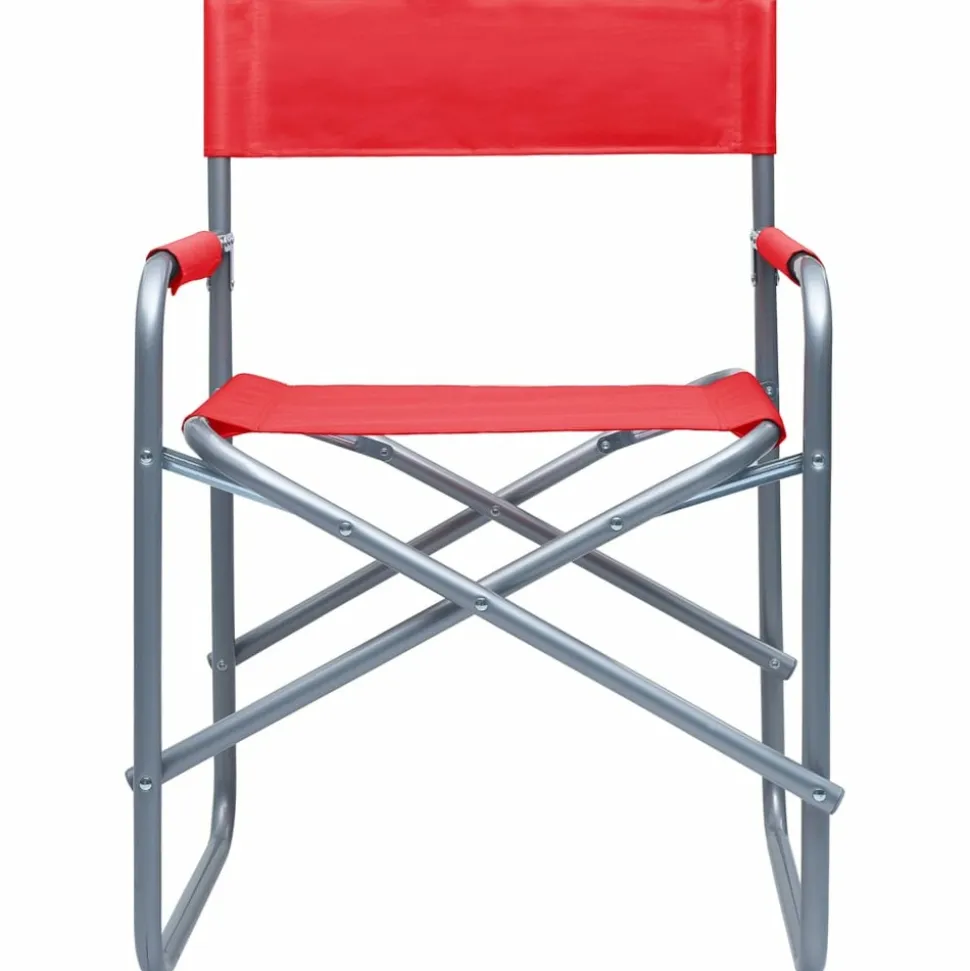 MAISON EXCLUSIVE - Chaises de metteur en scène lot de 2 acier rouge