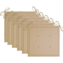 MAISON EXCLUSIVE - Chaises pliables de jardin avec coussins lot de 6 bois de teck