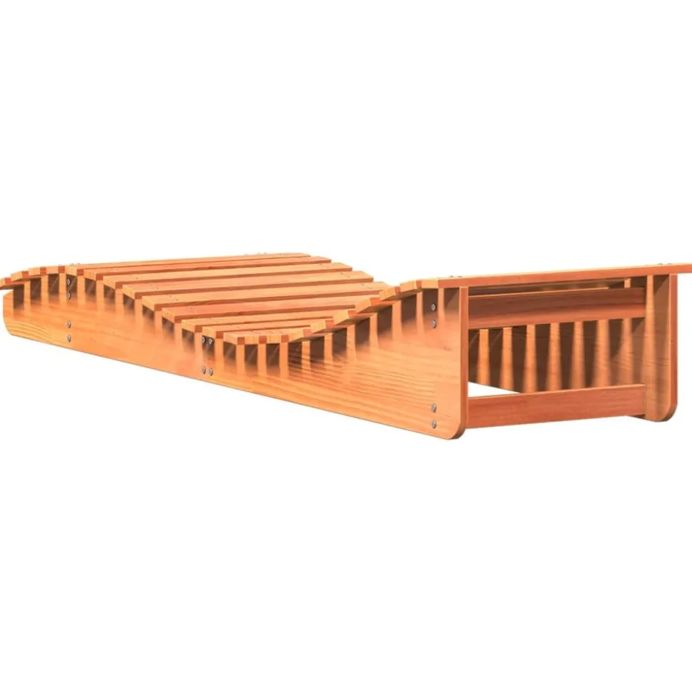 MAISON EXCLUSIVE - Chaises longues lot de 2 cire marron bois massif de pin