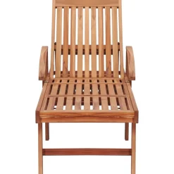 MAISON EXCLUSIVE - Chaises longues lot de 2 avec coussin bleu royal teck solide