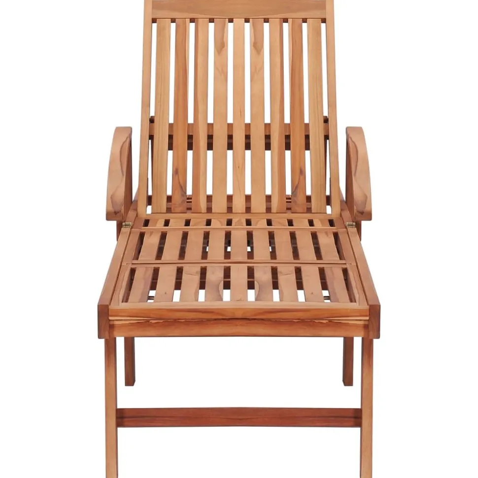 MAISON EXCLUSIVE - Chaises longues lot de 2 avec coussin bleu royal teck solide