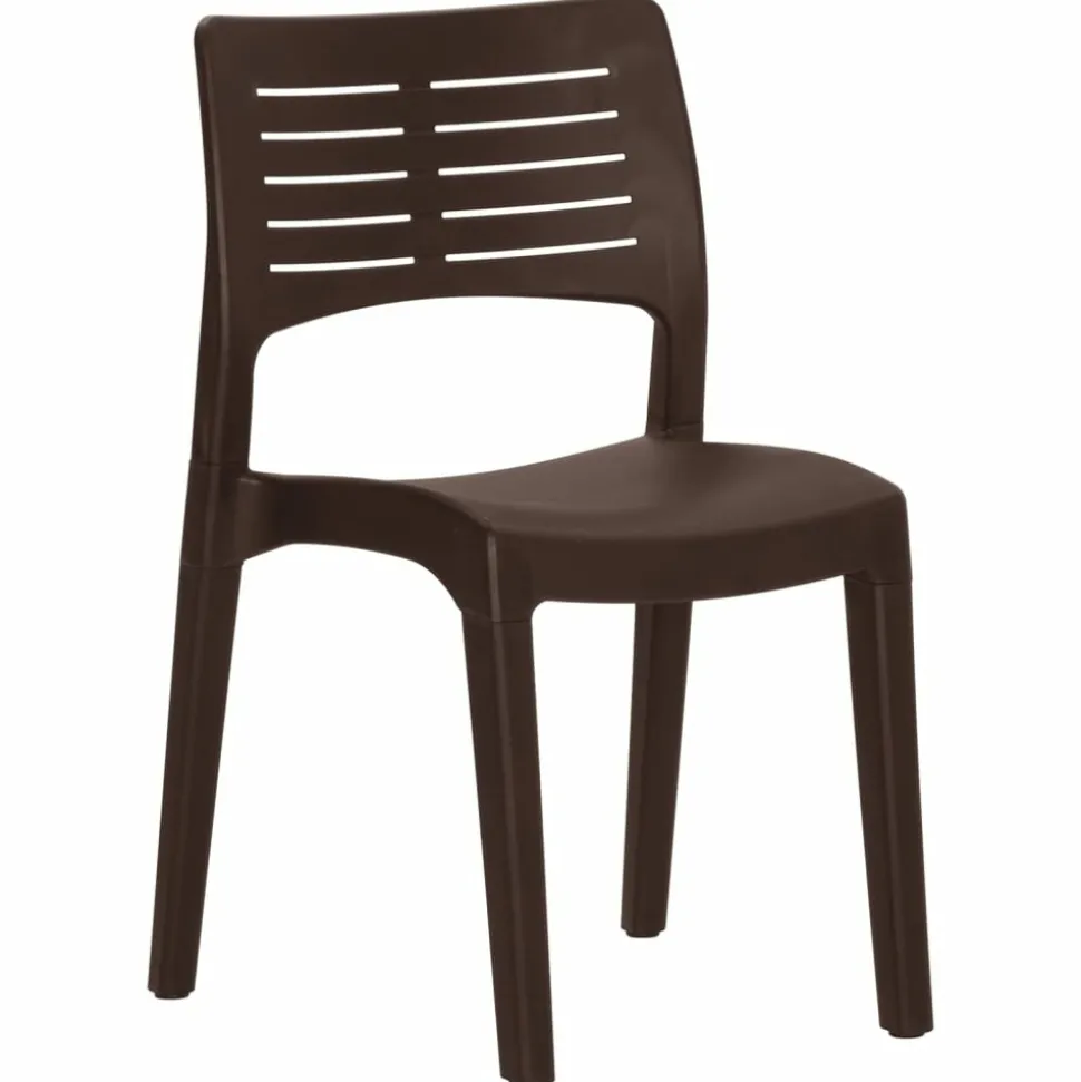 MAISON EXCLUSIVE - Chaises de jardin lot de 2 moka polypropylène