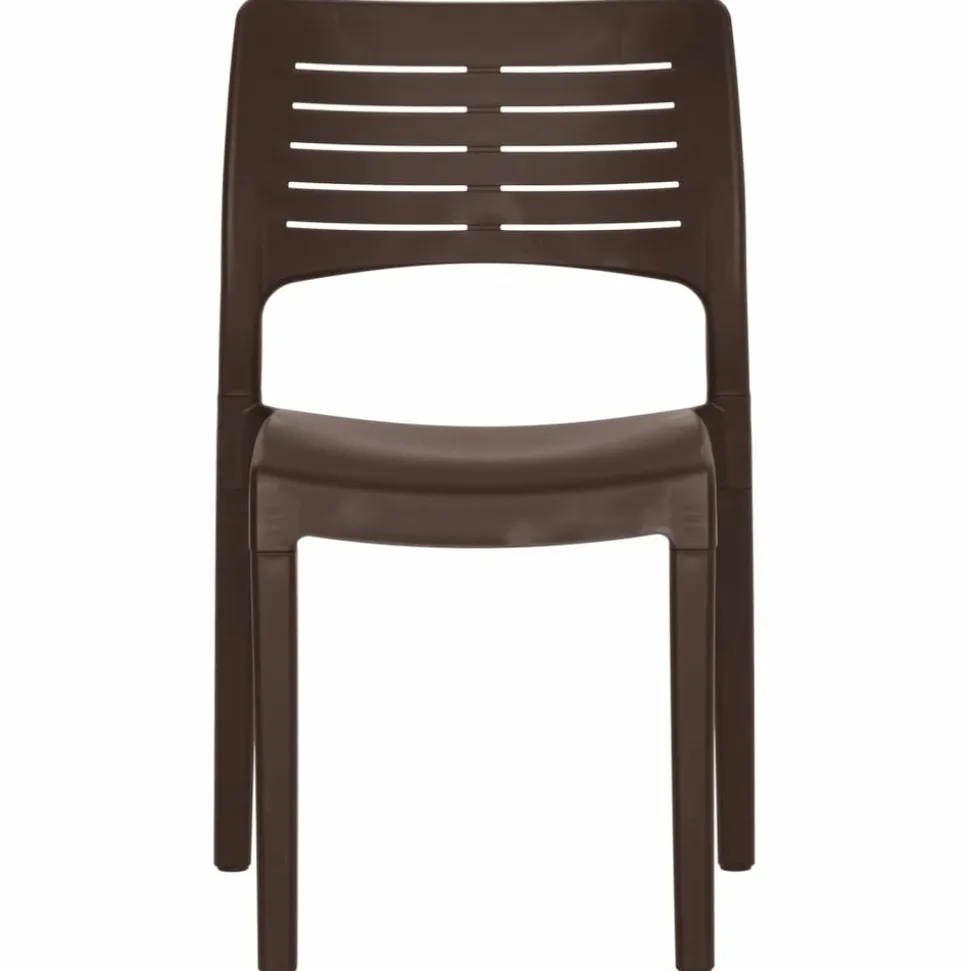 MAISON EXCLUSIVE - Chaises de jardin lot de 2 moka polypropylène
