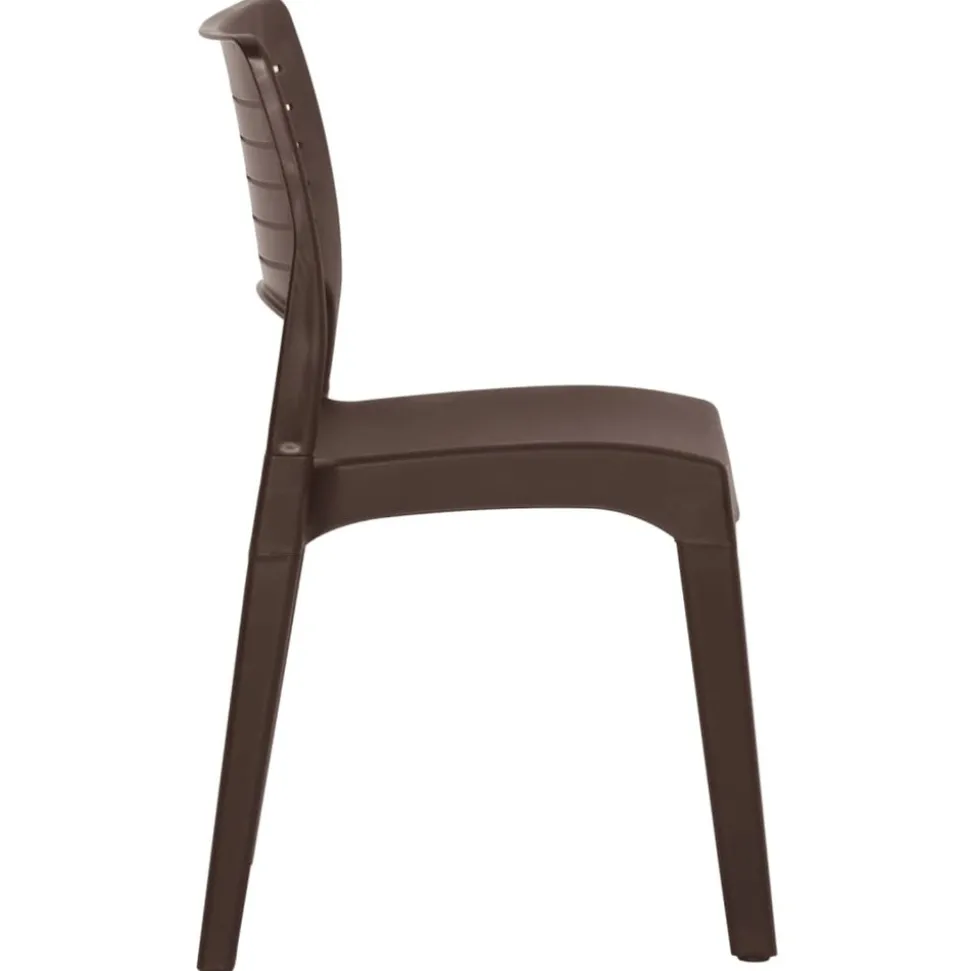MAISON EXCLUSIVE - Chaises de jardin lot de 2 moka polypropylène