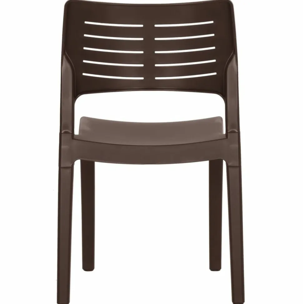 MAISON EXCLUSIVE - Chaises de jardin lot de 2 moka polypropylène