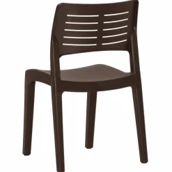 MAISON EXCLUSIVE - Chaises de jardin lot de 2 moka polypropylène