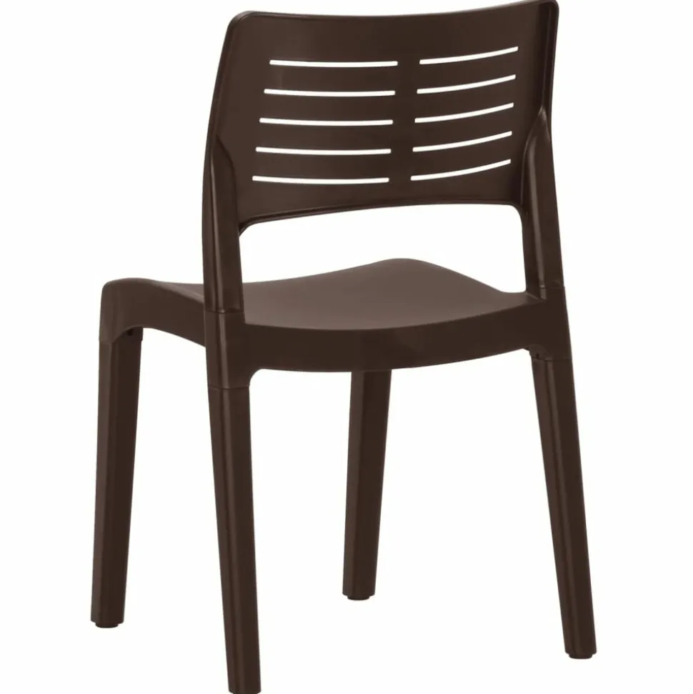 MAISON EXCLUSIVE - Chaises de jardin lot de 2 moka polypropylène