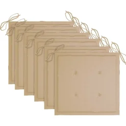 MAISON EXCLUSIVE - Chaises pliables de jardin avec coussins lot de 6 bois de teck