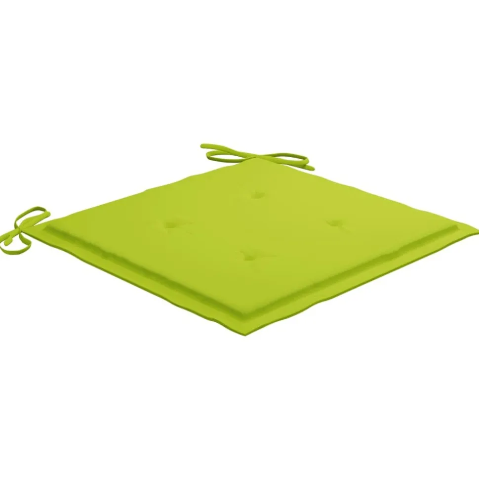 MAISON EXCLUSIVE - Chaises de jardin lot de 2 avec coussins vert vif bois de teck