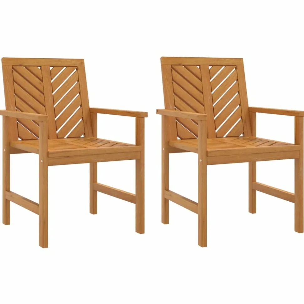 MAISON EXCLUSIVE - Chaises à manger de jardin lot de 2 bois massif d'acacia