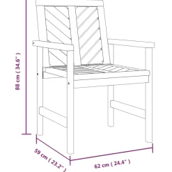 MAISON EXCLUSIVE - Chaises à manger de jardin lot de 2 bois massif d'acacia