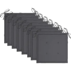MAISON EXCLUSIVE - Chaises pliables de jardin avec coussins lot de 8 teck solide