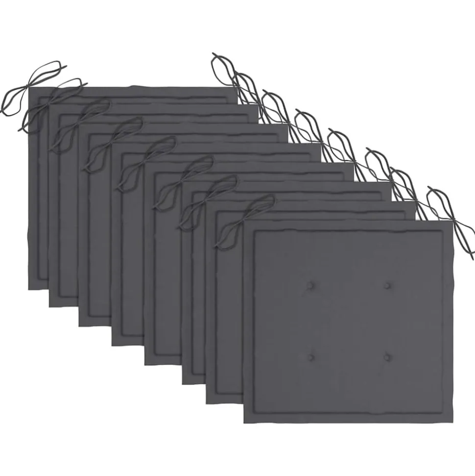 MAISON EXCLUSIVE - Chaises pliables de jardin avec coussins lot de 8 teck solide