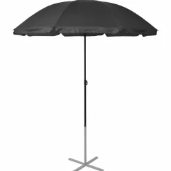 MAISON EXCLUSIVE - Chaises longues et parasol aluminium noir