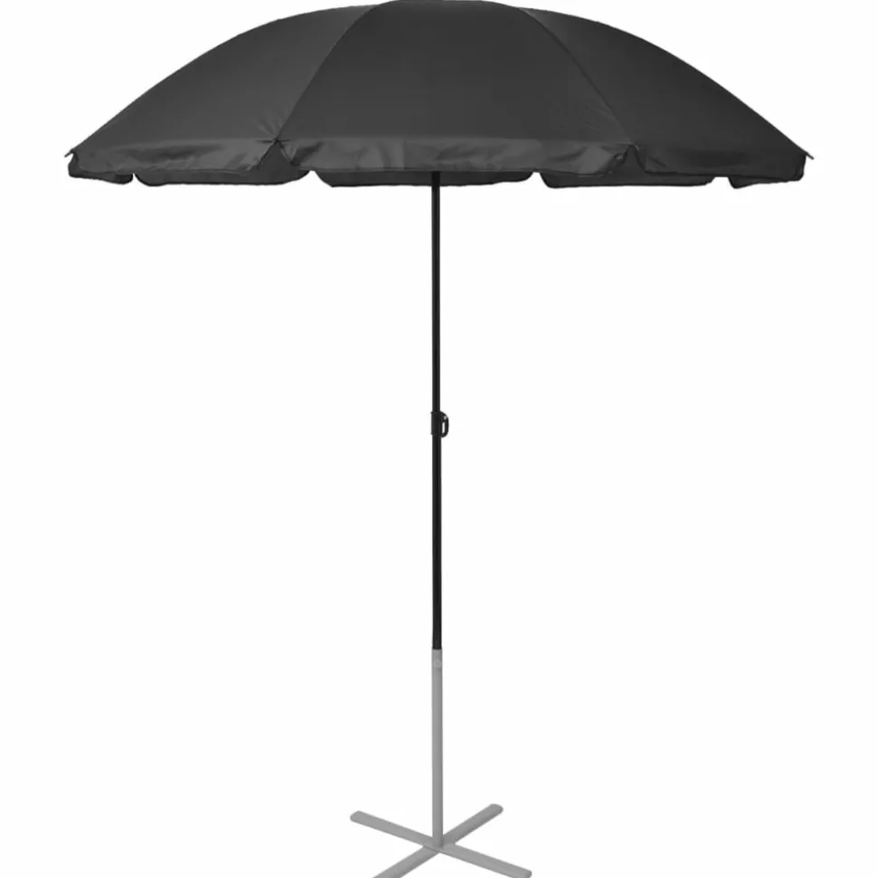 MAISON EXCLUSIVE - Chaises longues et parasol aluminium noir