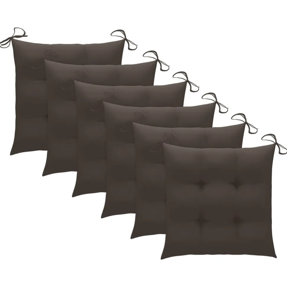 MAISON EXCLUSIVE - Chaises de jardin empilables avec coussins lot de 6 teck solide