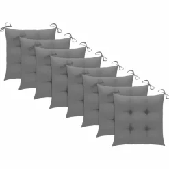 MAISON EXCLUSIVE - Chaises pliables d'extérieur lot de 8 et coussins bois d'acacia