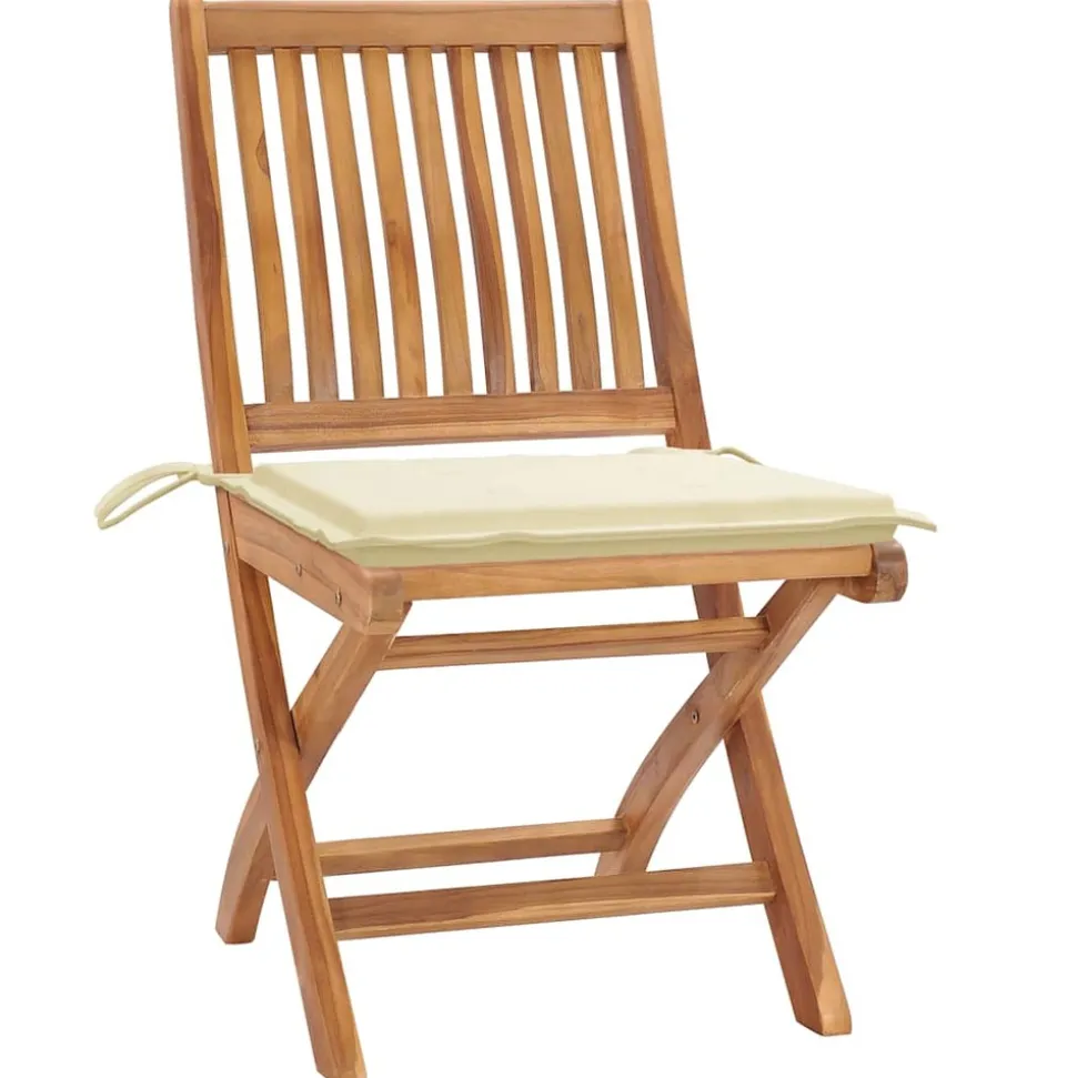 MAISON EXCLUSIVE - Chaises pliables de jardin avec coussins lot de 6 bois de teck
