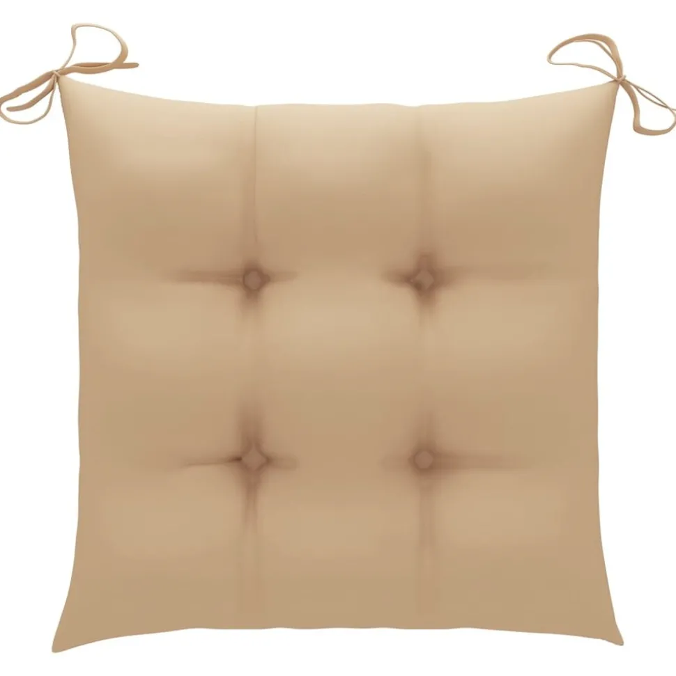 MAISON EXCLUSIVE - Chaises de jardin empilables avec coussins lot de 4 teck solide