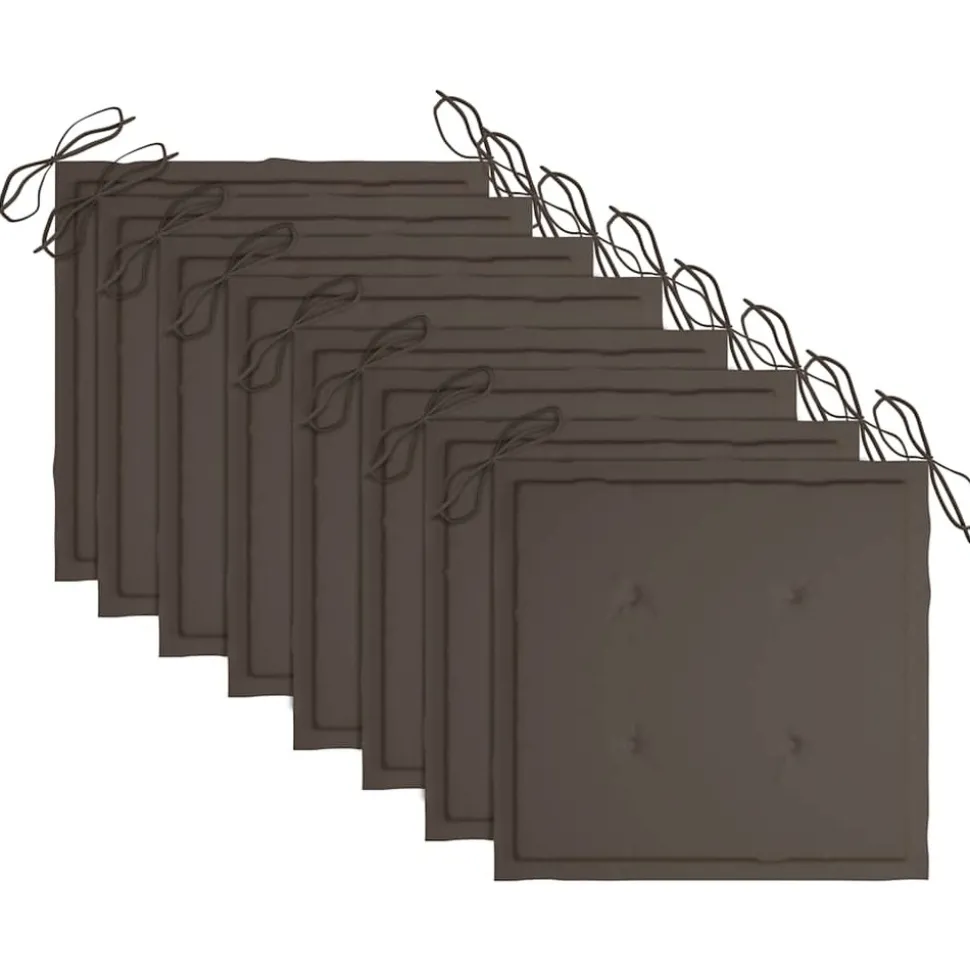 MAISON EXCLUSIVE - Chaises pliables de jardin avec coussins lot de 8 teck solide