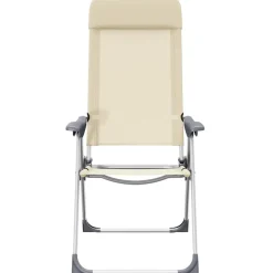 MAISON EXCLUSIVE - Chaises de camping pliables lot de 2 crème aluminium