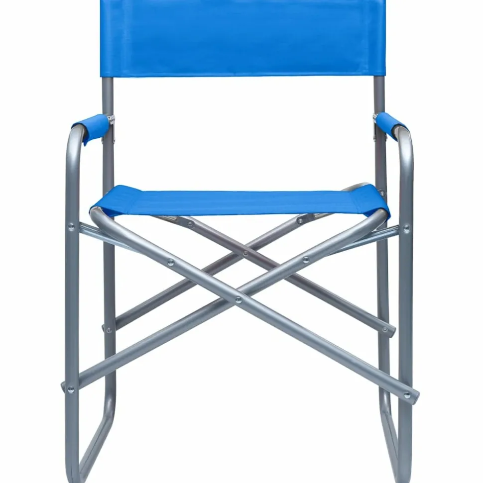 MAISON EXCLUSIVE - Chaises de metteur en scène lot de 2 acier bleu