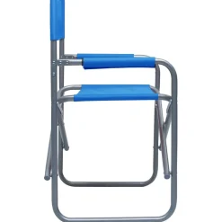 MAISON EXCLUSIVE - Chaises de metteur en scène lot de 2 acier bleu