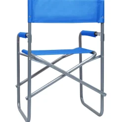 MAISON EXCLUSIVE - Chaises de metteur en scène lot de 2 acier bleu