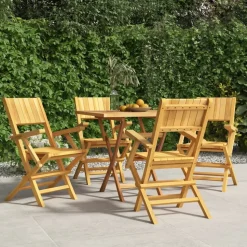 MAISON EXCLUSIVE - Chaises de jardin pliantes lot de 4 55x61x90cm bois massif teck