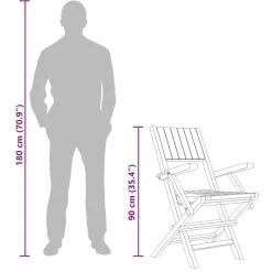 MAISON EXCLUSIVE - Chaises de jardin pliantes lot de 4 55x61x90cm bois massif teck